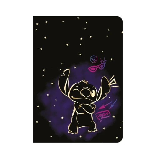 DISNEY GOLD - ZESZYT A5 / 60 K. KRATKA (m) - WZÓR 2 - STITCH /6/