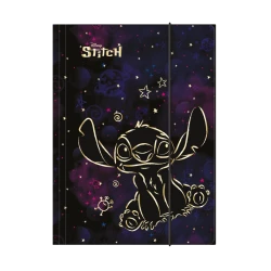 DISNEY GOLD - TECZKA KARTONOWA A4 Z GUMKĄ - WZÓR 2 - STITCH /12/