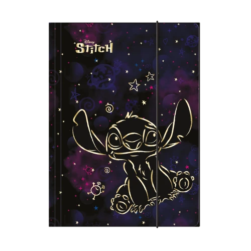 DISNEY GOLD - TECZKA KARTONOWA A4 Z GUMKĄ - WZÓR 2 - STITCH /12/