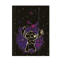 DISNEY GOLD - TECZKA KARTONOWA A4 Z GUMKĄ - WZÓR 3 - STITCH /12/