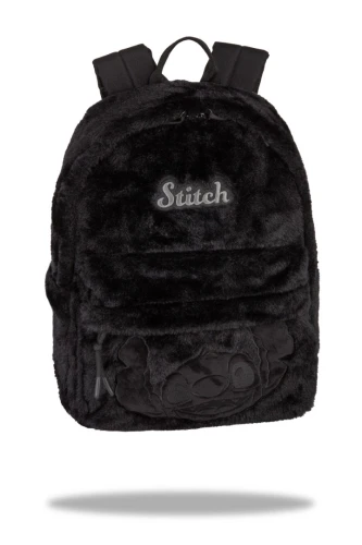 DISNEY FLUFFY - PLECAK MŁODZIEŻOWY (16) - STITCH - BLACK
