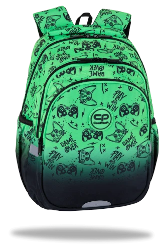 COOLPACK - JERRY - PLECAK SZKOLNY - GAME OVER GRADIENT GREEN