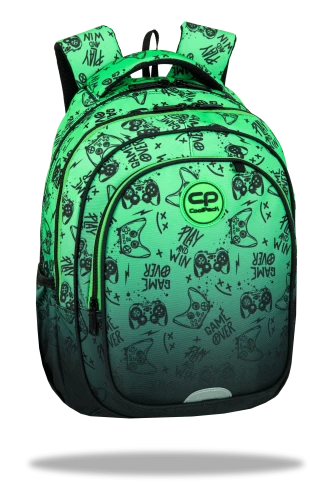 COOLPACK - FAST - PLECAK SZKOLNY- GAME OVER GRADIENT GREEN
