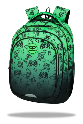 COOLPACK - FAST - PLECAK SZKOLNY- GAME OVER GRADIENT GREEN