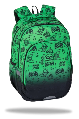 COOLPACK - PRIME PRO - PLECAK SZKOLNY- GAME OVER GRADIENT GREEN