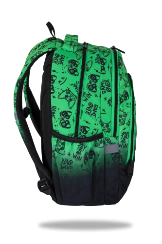 COOLPACK - PRIME PRO - PLECAK SZKOLNY- GAME OVER GRADIENT GREEN