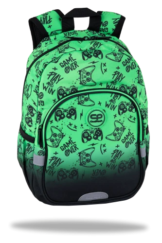 COOLPACK - TOBY - PLECAK DZIECIĘCY - GAME OVER GRADIENT GREEN