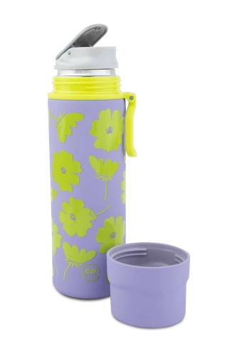 COOLPACK - VECTIS - BIDON METALOWY Z KUBECZKIEM - FLORES LILA