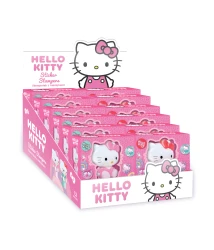 HELLO KITTY - STEMPEL Z NAKLEJKAMI - MIX 2 WZORÓW - DISPLAY 12 SZTUK - PINK 1 /12/