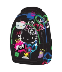 HELLO KITTY - FAST - PLECAK MŁODZIEŻOWY (16) - BLACK NEON