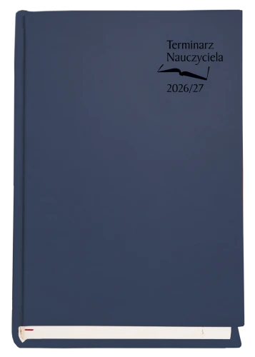 T-155V-G Kalendarz dla nauczyciela na rok szkolony2026/27. Okładka gładka granatowa.