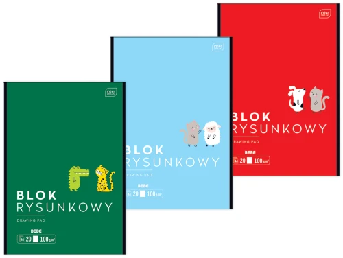 Interdruk Blok rysunkowy A4 20 100g BEBE Kids Mix