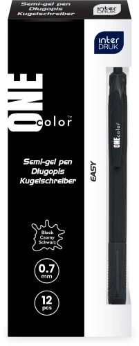 Interdruk Długopis automatyczny czarny z gripem One Color