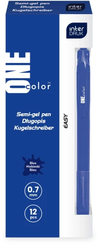 Interdruk Długopis automatyczny niebieski z gripem One Color