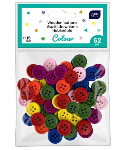 Interdruk Guziki kolorowe 62szt