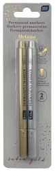 Interdruk Markery metaliczne Silver/Gold 2szt