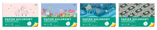 Interdruk Papier kolorowy samoprzylepny A4 8 80g