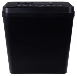 Niszczarka OFFICE PRODUCTS, paski, do 10 kartek A4, kosz 14l, czarna