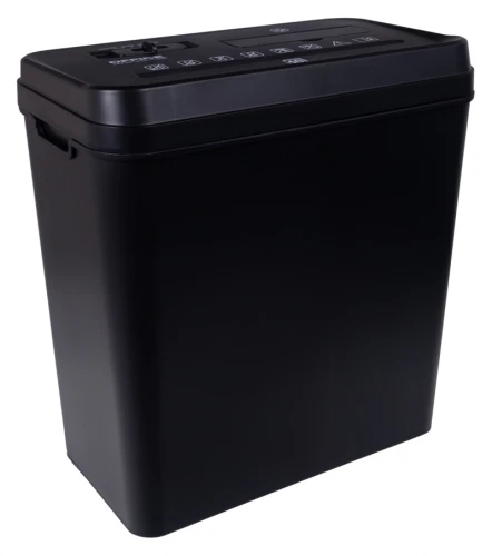 Niszczarka OFFICE PRODUCTS, paski, do 10 kartek A4, kosz 14l, czarna