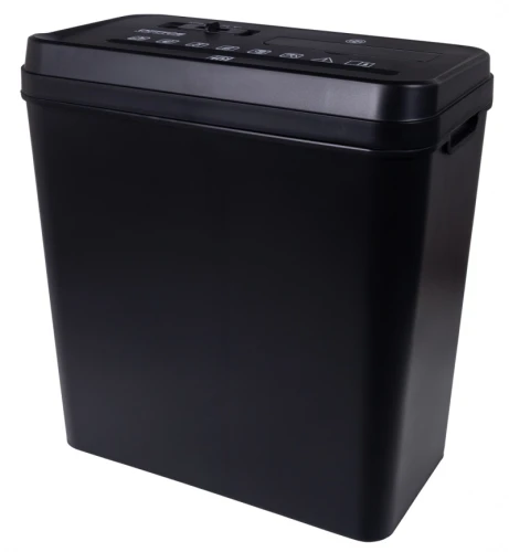 Niszczarka OFFICE PRODUCTS, paski, do 10 kartek A4, kosz 14l, czarna
