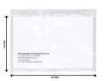 PRZYLGA KOPERTA KURIERSKA OFFICE PRODUCTS C5, 500 sztuk, TRANSPARENTNA
