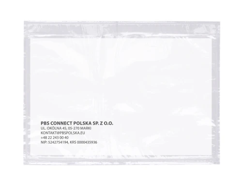 PRZYLGA KOPERTA KURIERSKA OFFICE PRODUCTS C6, 500 sztuk, TRANSPARENTNA
