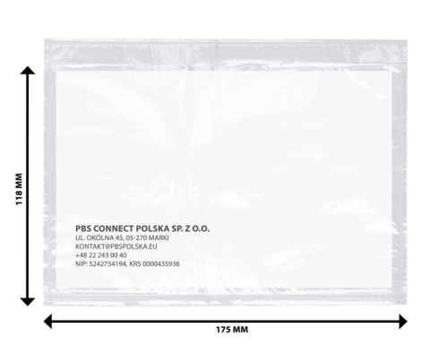 PRZYLGA KOPERTA KURIERSKA OFFICE PRODUCTS C6, 500 sztuk, TRANSPARENTNA