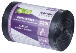 Worki na śmieci odpady DONAU EXPERT, klasyczne, LDPE, 120l, 50 szt., czarne