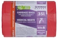 Worki na odpady medyczne DONAU EXPERT, LDPE, 35l, 50 szt., czerwone