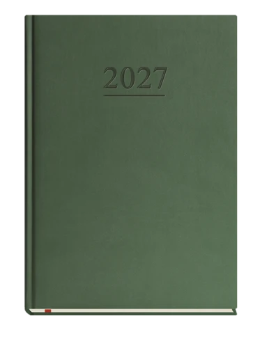 T-221V-Z2.png kalendarz B5 ciemnozielony 2027, kalendarz książkowy ciemnozielony 2027, zielony kalendarz B5 2027, terminarz B5 zielony 2027, elegancki zielony kalendarz 2027