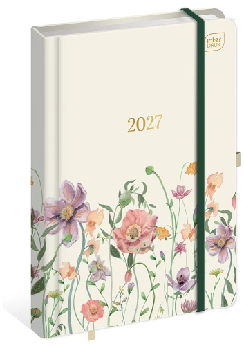 Interdruk Kalendarz książkowy A5 192 Metallic Flowers