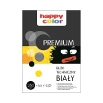 Blok techniczny biały premium A4 Happy Color F70F-50064