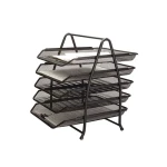 Zestaw Na Biurko Q-Connect Office Set, Metalowy, 5 Szufladek, Czarny
