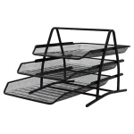 Zestaw Na Biurko Office Set Metalowy 3 Szufladki Czarny Q-Connect