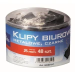 Tetis Klipsy Biurowe 25 Mm  Klipy Gk001-C 48 Sztuk