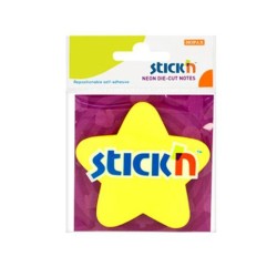 Hopax Karteczki Samoprzylepne 76mmx76mm Żółty Gwiazdka 50 Kartek  21591