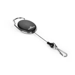 Durable Mechanizm Ściągający Jojo Style Metalowe Zapięcie (Karabińczyk) Długość Linki 80 Cm Czarny 832701