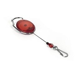 Durable Mechanizm Ściągający Jojo Style Metalowe Zapięcie (Karabińczyk) Długość Linki 80 Cm Czerwony 832703