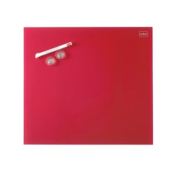 Tabliczka Szklana Suchościeralna Nobo Diamond 45 Cm X 45 Cm Czerwona