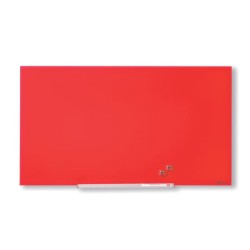 Tablica Szklana Suchościeralna Magyczna Nobo Diamond 126 X 71,1 Cm Czerwona