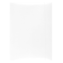 Teczka Z Gumką Office Products, Karton, A4, 300gsm, 3-Skrz., Biała