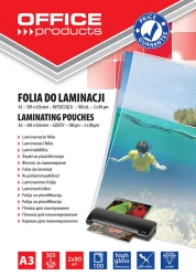 Folia Do Laminowania Office Products, A3, 2x80mikr., Błyszcząca, 100szt., Transparentna