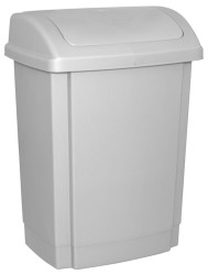 Kosz Na Śmieci Z Pokrywą Office Products, Tworzywo, 25l, Szary