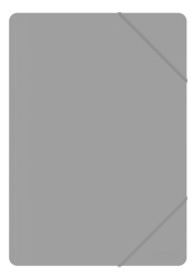 Teczka Z Gumką Office Products, A4, Pp, 500mikr., 3-Skrz., Szara