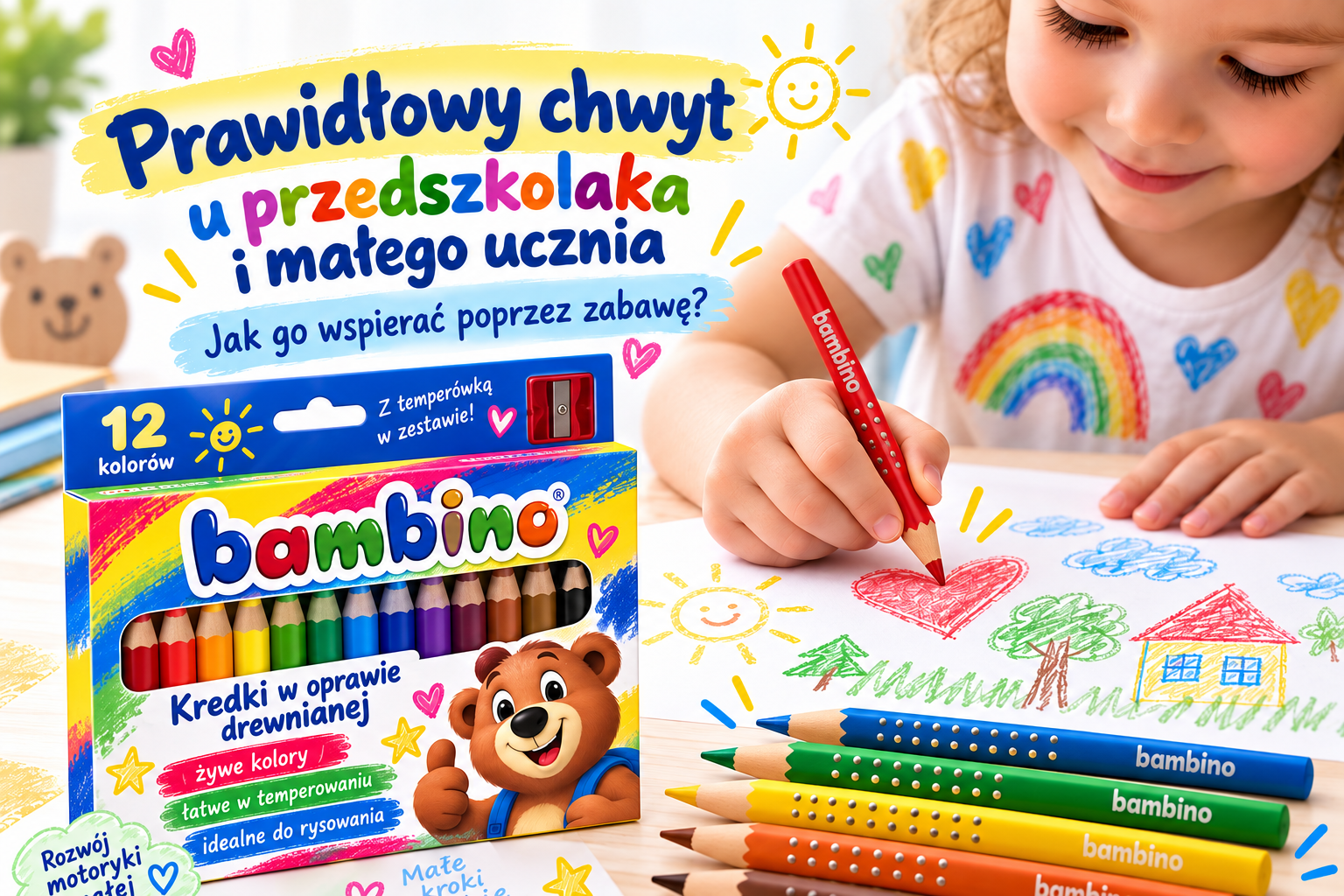 Prawidłowy chwyt u przedszkolaka i małego ucznia – jak go wspierać poprzez zabawę?