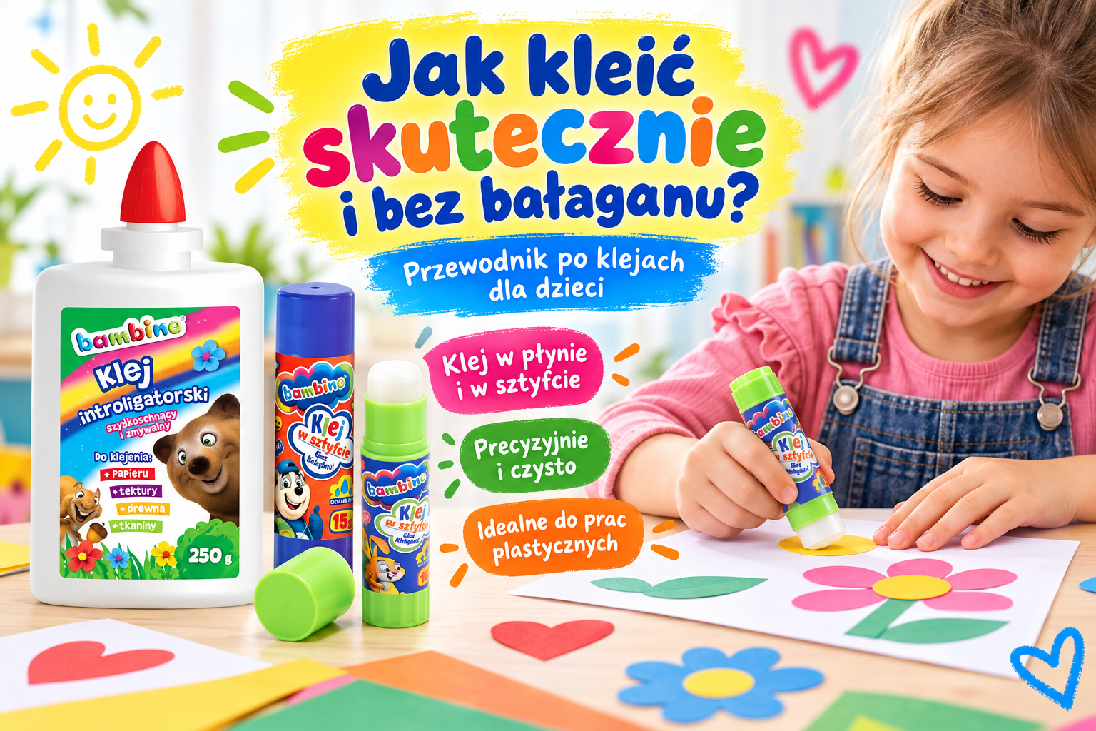Jak kleić skutecznie i bez bałaganu? Przewodnik po klejach dla dzieci